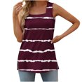 thumbnail image 1 of Birdeem Mode Femme Imprimé Col Carré Confortable T-Shirt Ample Sans Manches Blouse Décontractée Hauts, 1 of 1