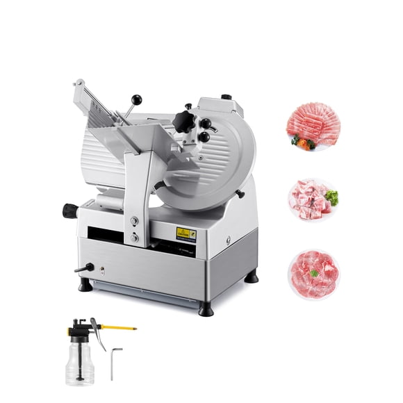 VEVOR Meat Slicer 550W 12" Electric Deli Food Slicer for Frozen Meat Bread Cheese