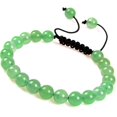 thumbnail image 3 of Natural Healing Power Gemstone Crystal Beads Unisex Adjustable Macrame Bracelets 8mm,Green Aventurine, 3 of 4
