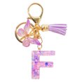 thumbnail image 2 of TopLLC Tools&Home Improvement Initial Letter Keychains For Women Tassel Purple Cute Car Keychain For Wallet Backpack Bag A chopper, 2 of 4