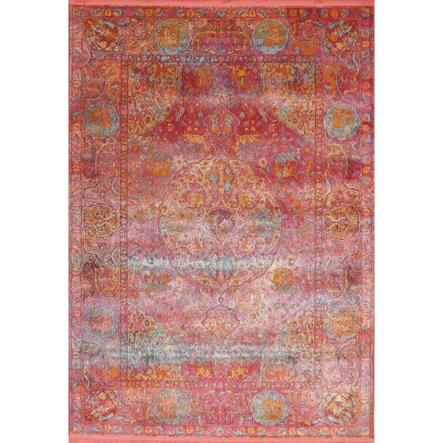 Tapis Oriental Vieilli à Motif d'Animaux, Tapis Turc