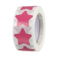 thumbnail image 1 of Unique Bargains Star Stickers 1 Inch 1 Roll DIY Adhesive PVC Labels Notes, Greeting Cards, Gift Boxes, 500 Count/Roll Pink, 1 of 7