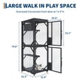 thumbnail image 3 of Wooden Outdoor Catio Enclosure with Wheels – Modular Cat Patio House, Weather-Resistant, 3 of 7
