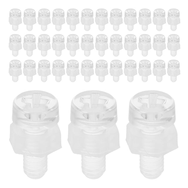 KAKOWELY Kit de Fixations d'Angle en Acrylique Transparent 100 Pcs avec Vis à code Triangulaire M3x6 et Écrous M3x2.4 pour Fixation Trilatérale dans Assortiment d'Écrous et Boulons Transparents