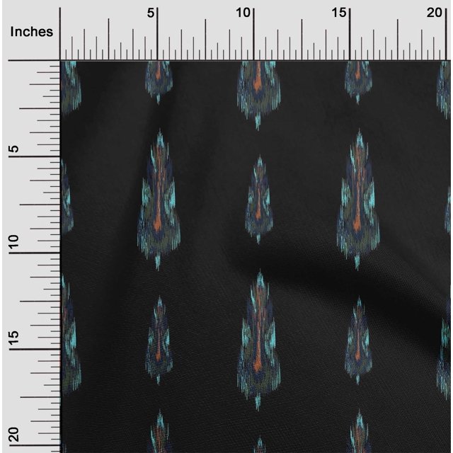 oneOone Viscose Chiffon Fabric Ethnic Ikat Print Fabric BTY 42 Inch Wide