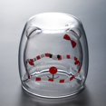thumbnail image 2 of Scald Lovely Double Glass Milk Coffee Cup with Round Mouth, 2 of 9