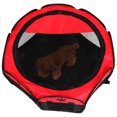 thumbnail image 2 of Pet Cat Dog Portable Foldable Cage Exercise & Play Tent Mesh Cover Indoor/Outdoor Use Red, 2 of 6