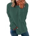 thumbnail image 1 of Meichang Chandails à Col Rond pour Femmes Décontractés à Manches Longues Chandails à Enfiler Hauts Unis Coupe Ample Printemps Hiver Chandail en Molleton en Liquidation, 1 of 6