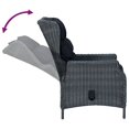 thumbnail image 4 of vidaXL 5 Piece Garden Dining Set Dark Grey Poly Rattan, 4 of 5
