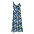 thumbnail image 5 of Ovzne Robes Grande Taille pour Femmes aux Formes Robe Femme Robes d'Été pour Femmes Imprimé Sans Manches Col Rond Robe Décontractée Longues Robes Robe de Printemps Imprimée Liquidation, 5 of 5