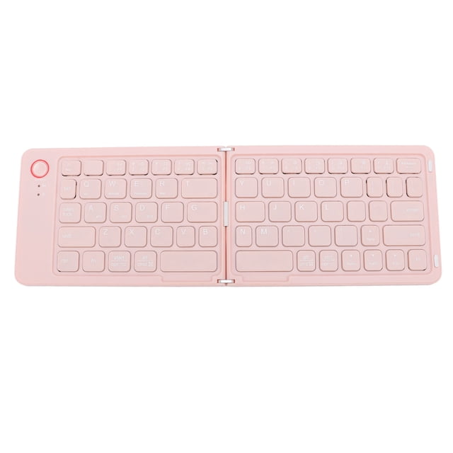 Foldable BT Keyboard,67 Keys Pocket Folding Keyboard with Stand Rechargeable Ultra Slim Folding Keyboard Magnetic Slim Universal Portable Cordless Keyboard for Phone Tablet Laptop