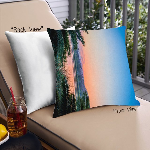 Ahgly Company Color Focus Color Gradient Outdoor Throw Pillow, 18 inch by 18 inch