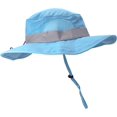 thumbnail image 4 of Cargo Vest for Kids with Reflective Straps & Bucket Hat with Chin Strap - Light Blue - S/M, 4 of 4