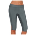 thumbnail image 1 of B91xZ Swim Shorts Women Ruched Bikini Tankini Swimsuit Briefs,Gray XXL, 1 of 3