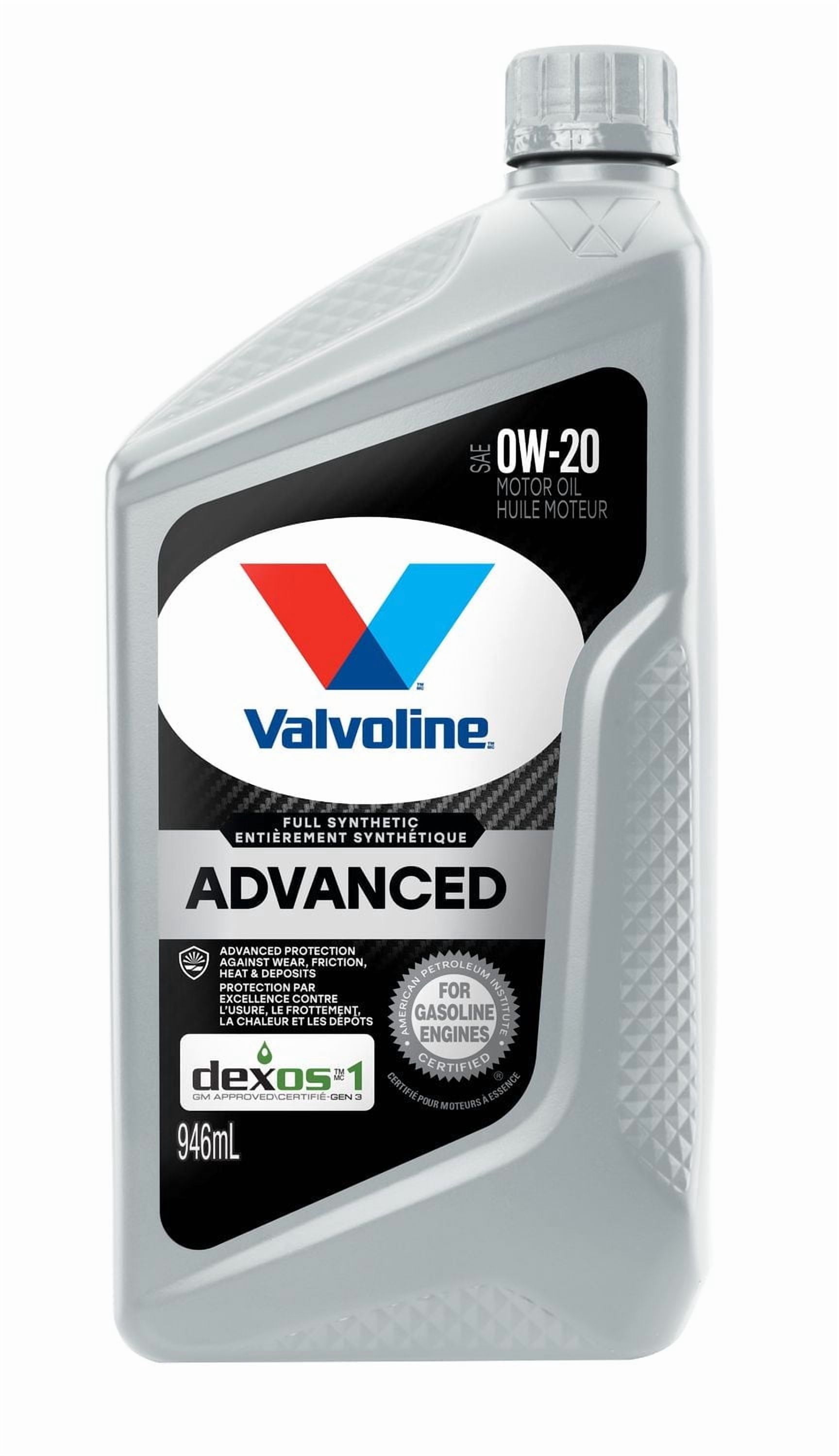 Valvoline Advanced Full Synthetic 0W20 Motor Oil