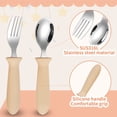 thumbnail image 4 of RKSTN Stainless Steel Children Fork Spoon 304 Stainless Steel Children's Fork Spoon-piece Set With Handle Baby Eating Spoon Training Chopstick Set, 4 of 5