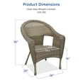 thumbnail image 2 of Jeco Clark Resin Wicker Patio Chair in Gray (Set of 2), 2 of 7