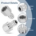 thumbnail image 3 of Uxcell 2 Pack Pressure Washer Adapter, 3/8" Male Quick Plug to M18 Female Quick Connect Fittings Stainless Steel Swivel Adapter for Pressure Power Washers Hose, 3 of 6