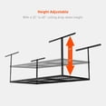 thumbnail image 3 of 3x6ft Overhead Garage Storage Shelves, 22'' to 40" Adjustable Drop-down Ceiling Storage Rack, Heavy Duty Metal Garage Storage Organization System, 450lbs Weight Capacity, Black, 3 of 8