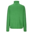 thumbnail image 3 of VgaVtl Womens Plus Size Sweaters Pullover High Neck Long Sleeve Sweaters for Women Warm Green Knitted Solid Color Sweaters, 3 of 5