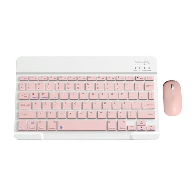 MesaSe Deals of the Day Wireless Keyboard and Mouse Portable Mini Bluetooth BT Wireless Keyboard & Mouse For Android Windows PC Tablet ipad Keyboard College Gift for Friend
