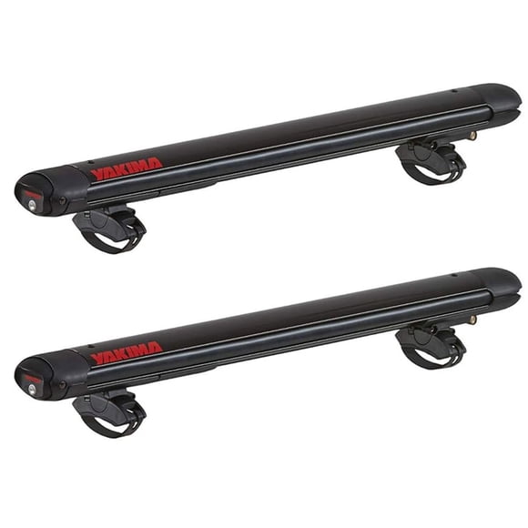 Yakima 6 Ski Pairs/4 Boards Universal Car Roof Rack, FatCat EVO 6, Black