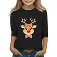thumbnail image 1 of YUNAFFT Garçons Filles Chemise Décontractée à Imprimé de Noël 3-12 Ans Manches Courtes/longues Col Ras du Cou Mélange Polyester-Spandex Extensible Haut Confortable pour Tenue Festive des Fêtes, 1 of 3