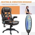 thumbnail image 4 of HOMCOM Executive Office Chair w/ Massage and Heat, Computer Chair, Black, 4 of 10