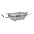 thumbnail image 3 of Mainstays Expandable Stainless Steel Sink Colander, Fine Mesh Oval Strainer with Rubber Grip Handles, 3 of 5
