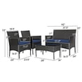 thumbnail image 2 of Gymax 8PCS Outdoor Furniture Set Patio Rattan Conversation Set w/ Navy & Off White Cushion, 2 of 5