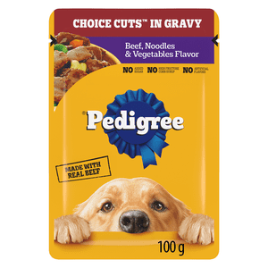 Pedigree Choice Cuts in Gravy Beef, Noodles & Vegetables Flavour Pouch Adult Wet Dog Food