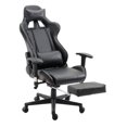 thumbnail image 1 of ViscoLogic SpeedX Ergonomic Gaming Swivel Chair With Footrest (Black ), 1 of 12