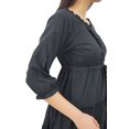 thumbnail image 3 of Bimba Robe Maxi d'Été en Coton à Manches 3/4 pour Femme, Taille à Cordon, 3 of 7