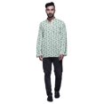 thumbnail image 1 of Atasi Kurta Décontractée Imprimée à Col Chinois Chemise Ethnique Kurta Courte pour Homme Tunique, 1 of 5