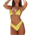 thumbnail image 1 of Women's Triangle String Bikini Set Sexy Tie Back Two Piece Swimsuit Cute Spaghetti Strap Bathing Suit, 1 of 4