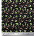 thumbnail image 1 of Soimoi Rayon Fabric Leaves,Watermelon & Rabbit Kids Print Fabric by Yard 42 Inch Wide, 1 of 3