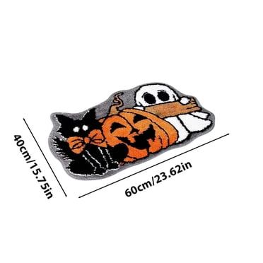 Halloween Themed Floor Mat - Imitation Sheepskin, Absorbent and Non-Slip, Easy to Clean, for Living Room, Bedroom, Bathroom, and Entryway Decor