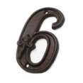 thumbnail image 2 of 4.6" Cast Iron House Numbers- Solid & Heavy Duty Rustic Decorative Numbers with Fleur De Lis Design for House Home Address Plaque Garden Yard Post Mailbox Hanging Wall Sign Letters Decor, 2 of 5