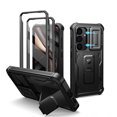 thumbnail image 1 of Dexnor for Samsung Galaxy S25 Case with Built-in Slide Camera Cover & Screen Protector & Kickstand, Heavy-Duty Shockproof Rugged Case Full-Body Bumper Protective Cover for Galaxy S25 2025, Black, 1 of 7