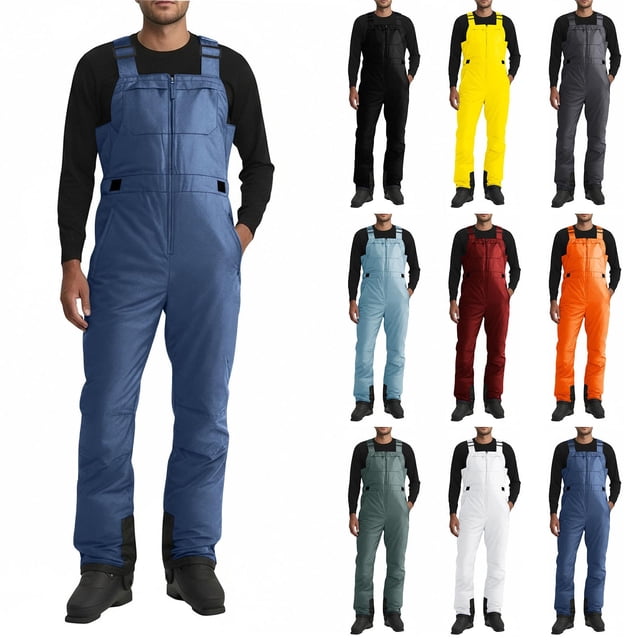 Sentmoon Snow Pants Men Mens Snowpants Oversized Men's Snow Ski Overalls Windproof Insulated Romper Snowpants for Waterproof and Breathable Protection XXL