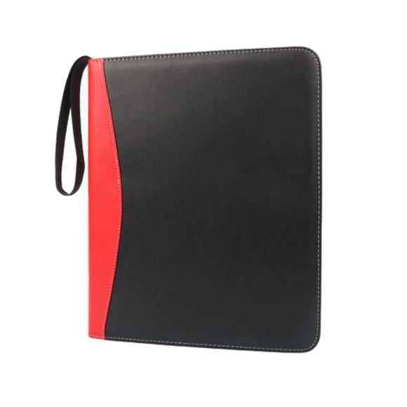 Esquirla Classeur d'Images de Cartes à Échanger à 9 Pochettes pour Dossier Collection de Cartes Cartes Football Play C Rouge et Noir