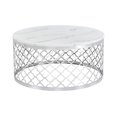 thumbnail image 1 of Topline Home Furnishings Round Coffee Table with Faux Marble Top, 1 of 2
