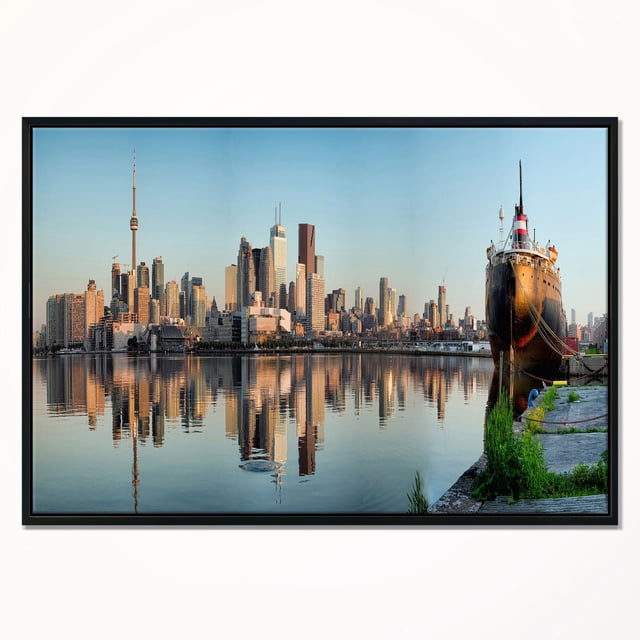 Design Art Panorama De La Ville De Toronto Sur Toile Encadrée