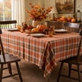 thumbnail image 1 of Plaid Tablecloth with Checkered Design for Thanksgiving and Fall Harvest Holiday Dining, 1 of 7