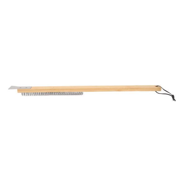 Brosse pour Four à Pizza, Brosse pour Gril BBQ Antirouille à Manche en Bambou pour Boulangerie