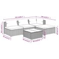 thumbnail image 4 of vidaXL 5 Piece Garden Lounge Set with Cushions Poly Rattan Brown, 4 of 5