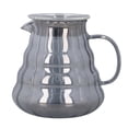 thumbnail image 2 of Grey Striped Glass Coffee Carafe, Manual Drip Pot Filter, Elegant Coffee Server with Beautiful Design for Home and Office Use, Heat Resistant and Sturdy, 2 of 7