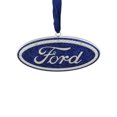 thumbnail image 1 of Northlight 4" Officially Licensed Blue "Ford" Logo Silver Plated Christmas Tree Ornament, 1 of 3