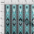 thumbnail image 1 of oneOone Cotton Poplin Fabric Stripe & Geometric Ikat Printed Craft Fabric BTY 56 Inch Wide, 1 of 4