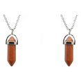 thumbnail image 1 of QualitChoice Hexagon Column Charm Exquisite Women Men Making Findings Handmade Anniversary Hanging Pendants Colorful Crystal Red Sand Color 2Set, 1 of 6